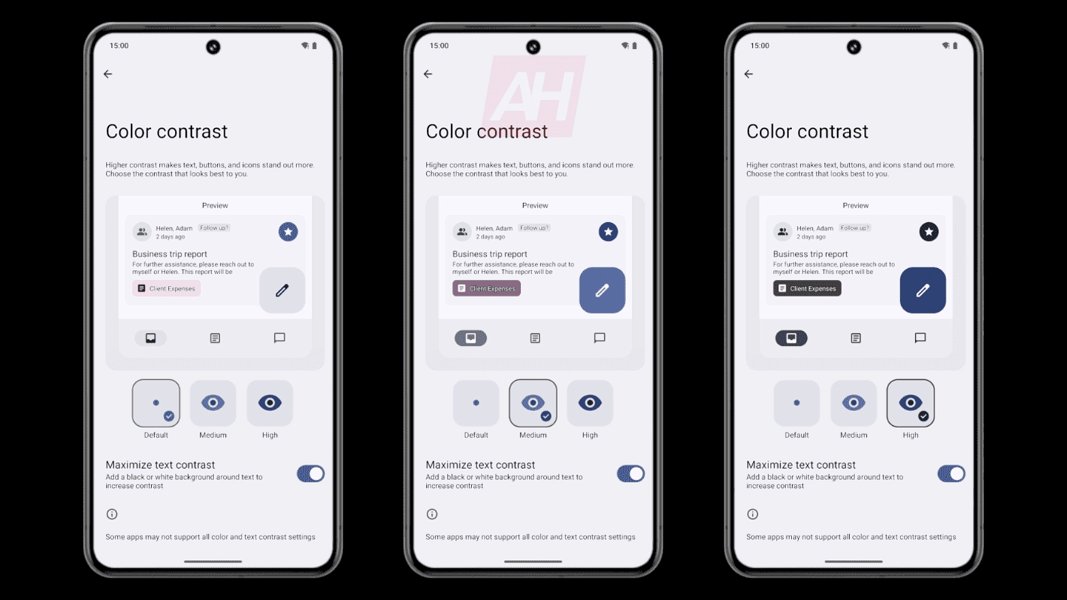 Android 15 y sus ajustes de contraste de color harán que sea la versión más fácil de leer hasta la fecha