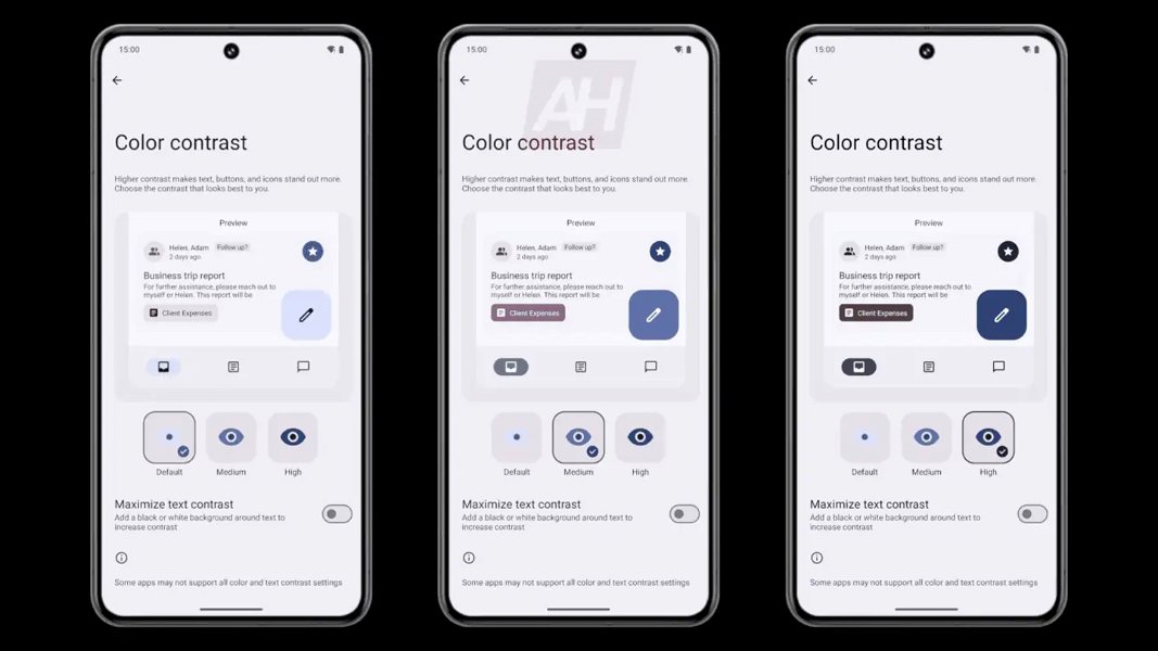 Android 15 y sus ajustes de contraste de color harán que sea la versión más fácil de leer hasta la fecha