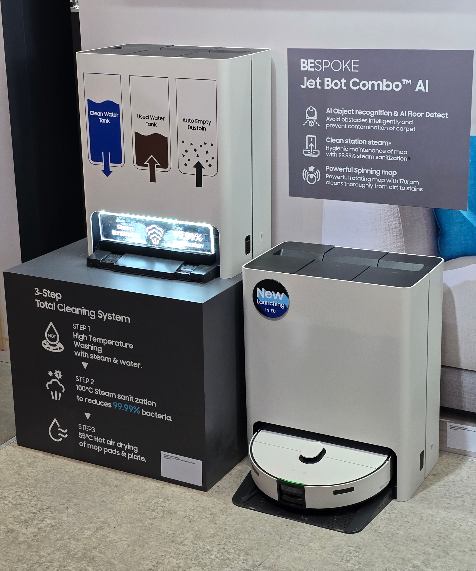 BESPOKE Jet Bot Combo AI, el nuevo robot aspirador y mopa de Samsung