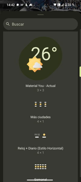 Estos son los widgets que siempre uso en cualquier móvil Android