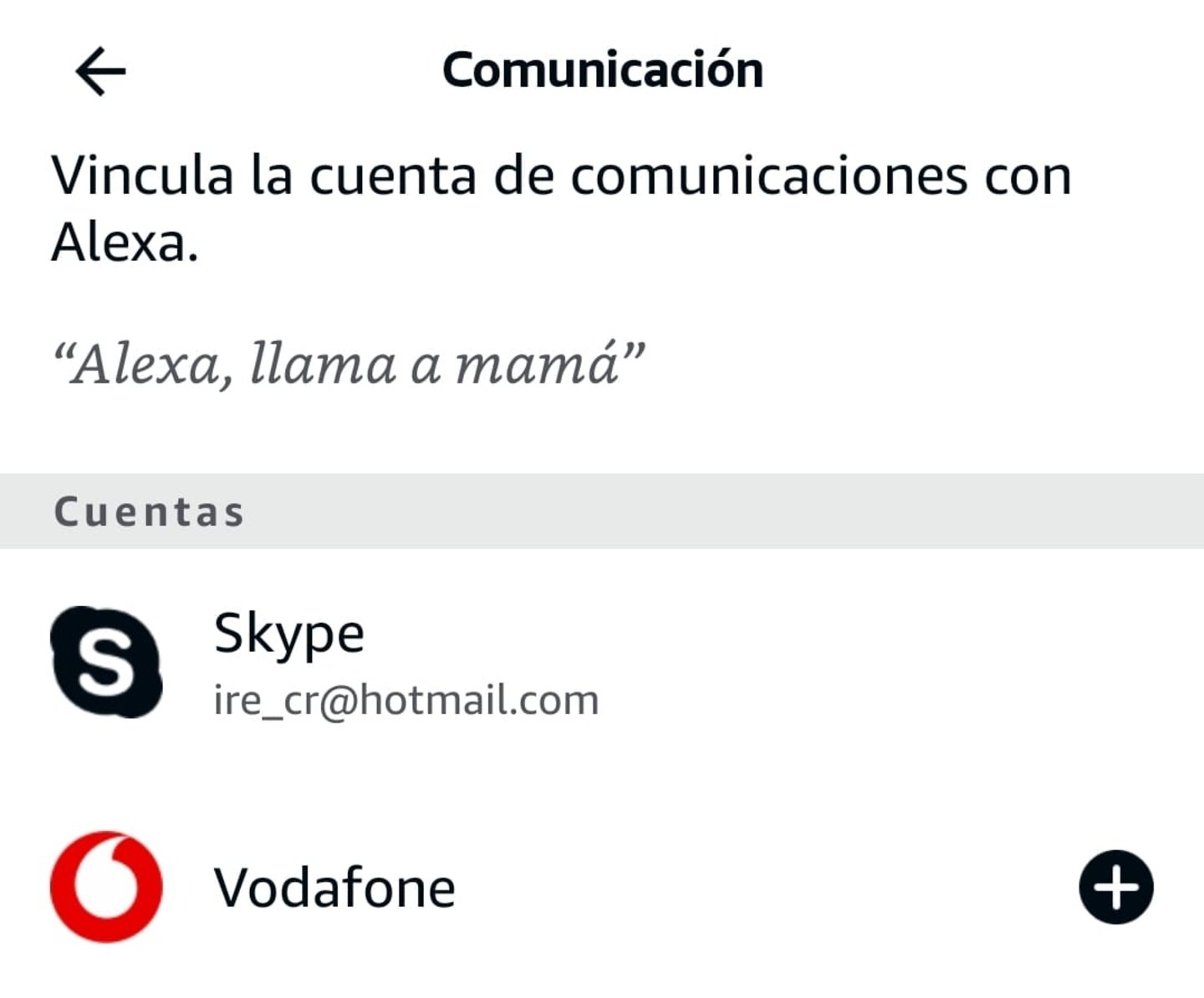 Configuración de Comunicación Alexa