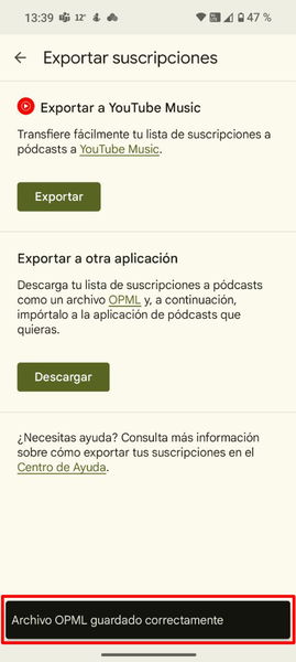 Cómo exportar todos tus podcasts de Google Podcasts a YouTube Music o a cualquier otra plataforma