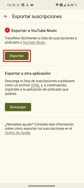 Cómo exportar todos tus podcasts de Google Podcasts a YouTube Music o a cualquier otra plataforma