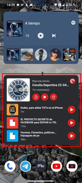 Estos son los widgets que siempre uso en cualquier móvil Android