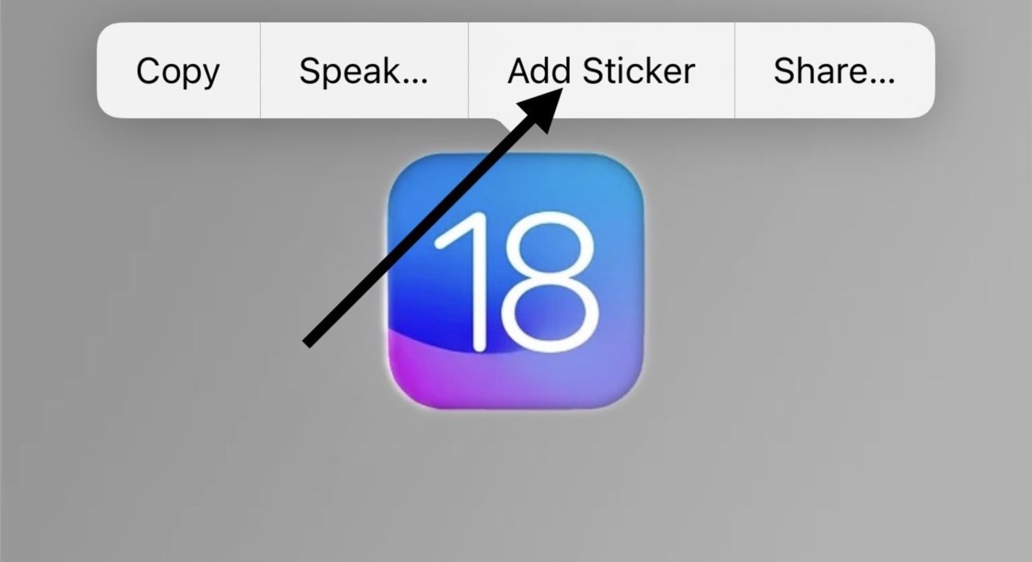 Opción para crear stickers de iOS