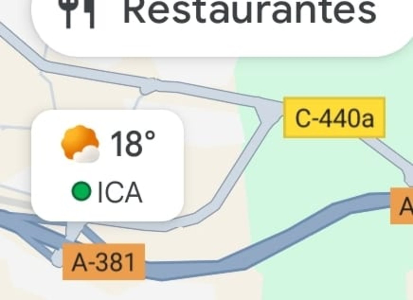 Indicador de temperatura en Google Maps