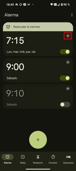 Como pausar una alarma en cualquier móvil Android