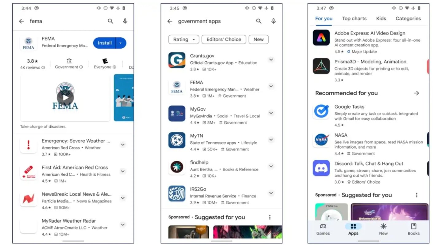La Google Play Store ya te permite identificar las apps oficiales del gobierno en algunos países