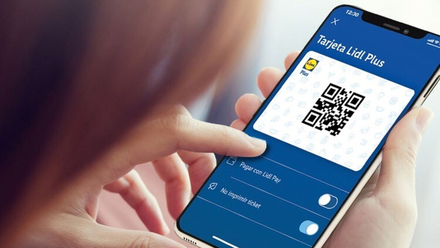 Móvil con la app de Lidl Plus abierta