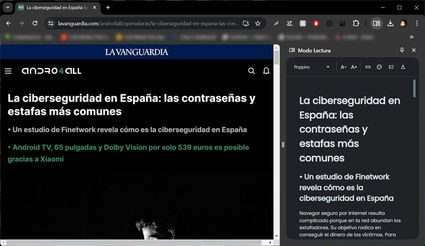 Modo de lectura de Google Chrome para PC