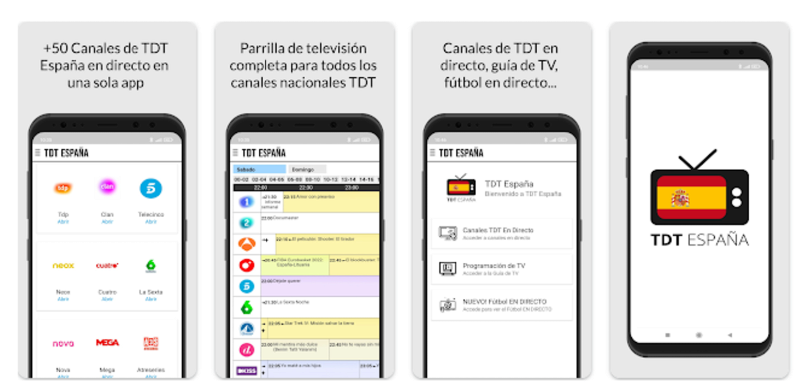 Imágenes de la app TDT España