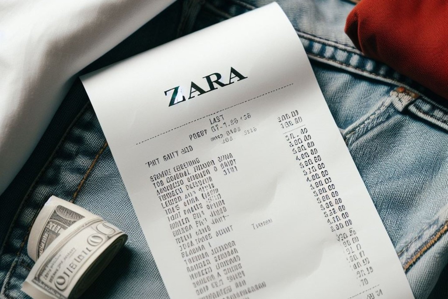 Ticket de compra de Zara