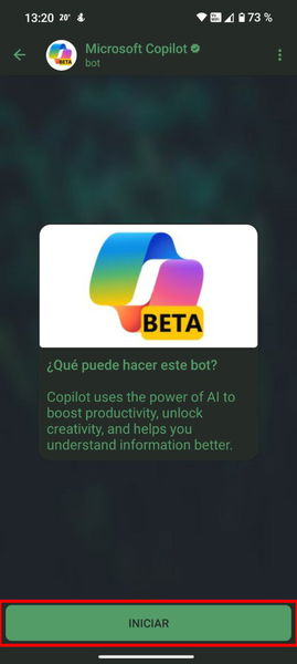 Cómo activar y usar el nuevo bot de Microsoft Copilot en Telegram