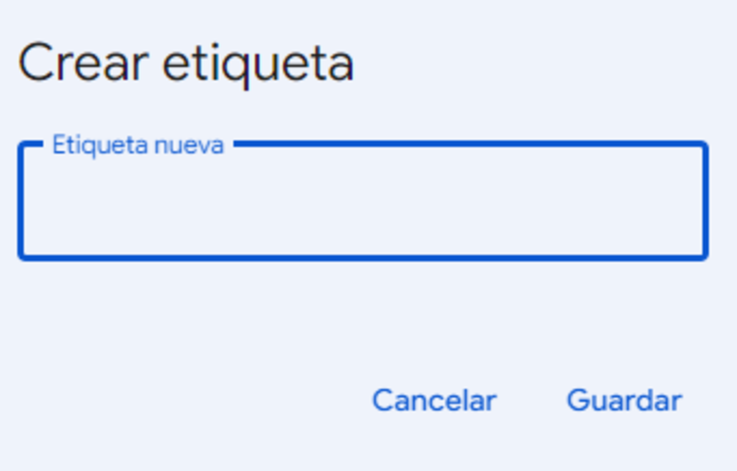 Etiqueta Contactos Google