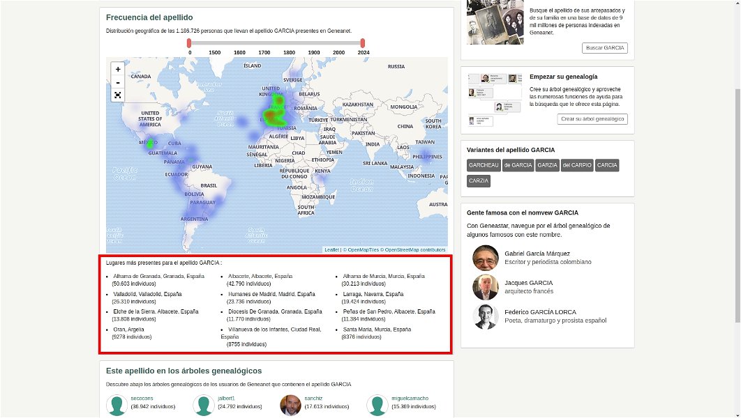 Esta curiosa web gratuita te muestra un mapa interactivo con el origen de tu apellido