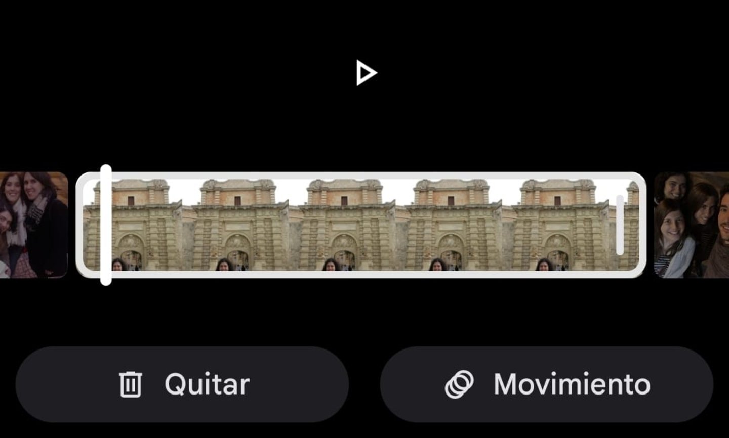 Botón para quitar foto de un vídeo
