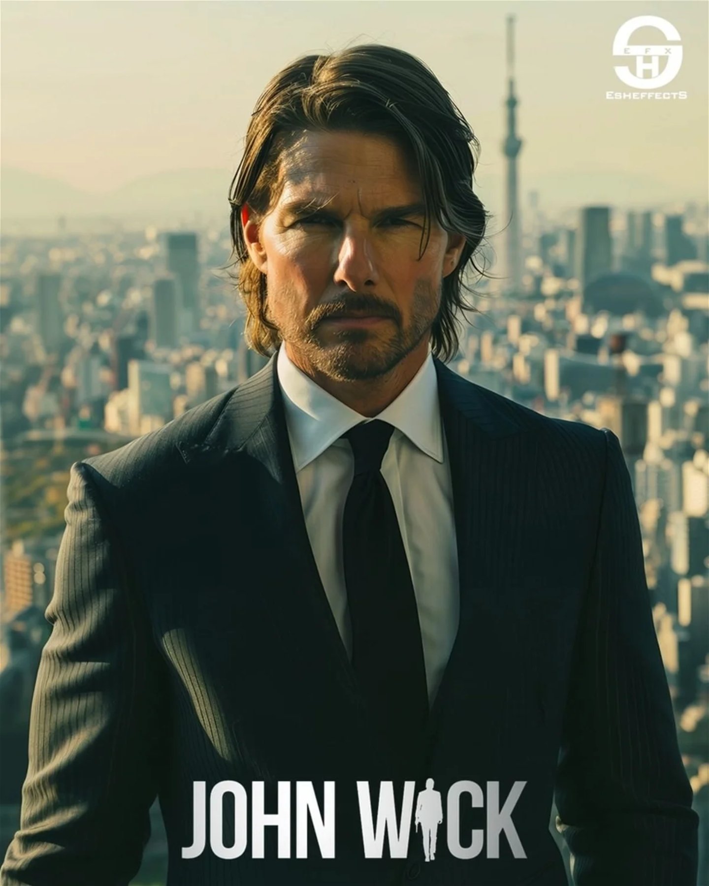 John Wick pero interpretado por Tom Cruise