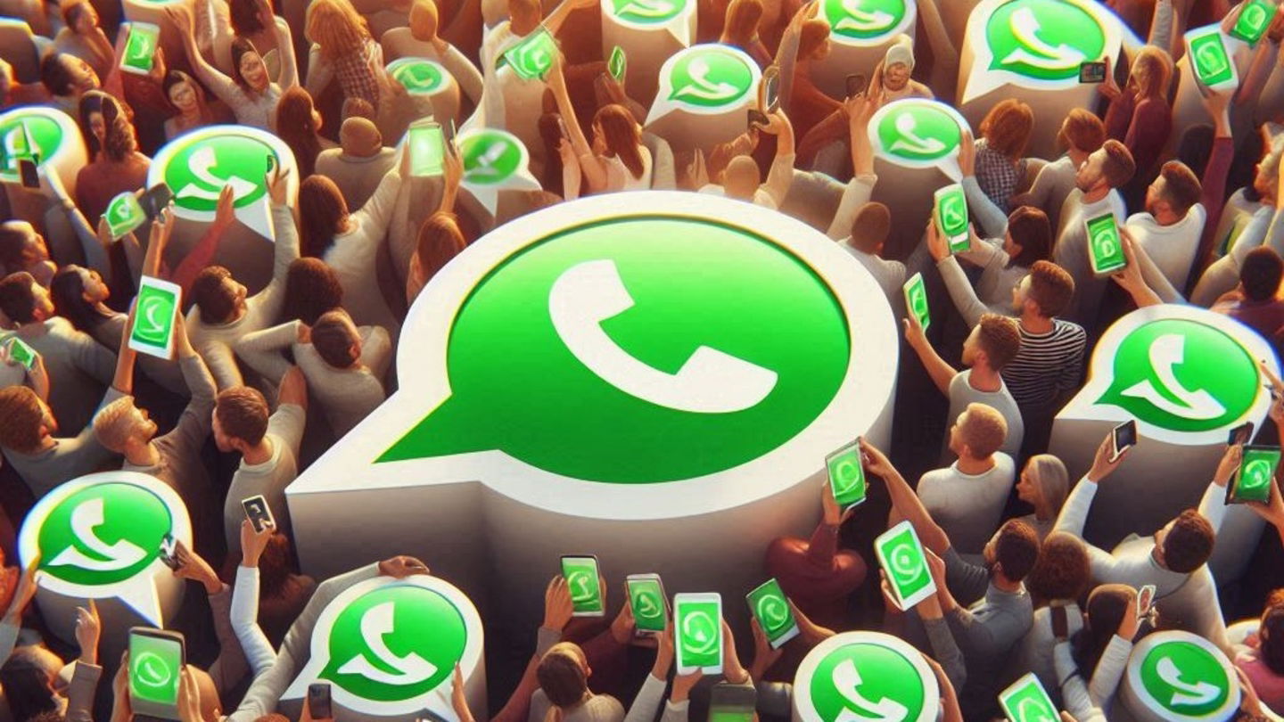 Muchos logotipos de WhatsApp
