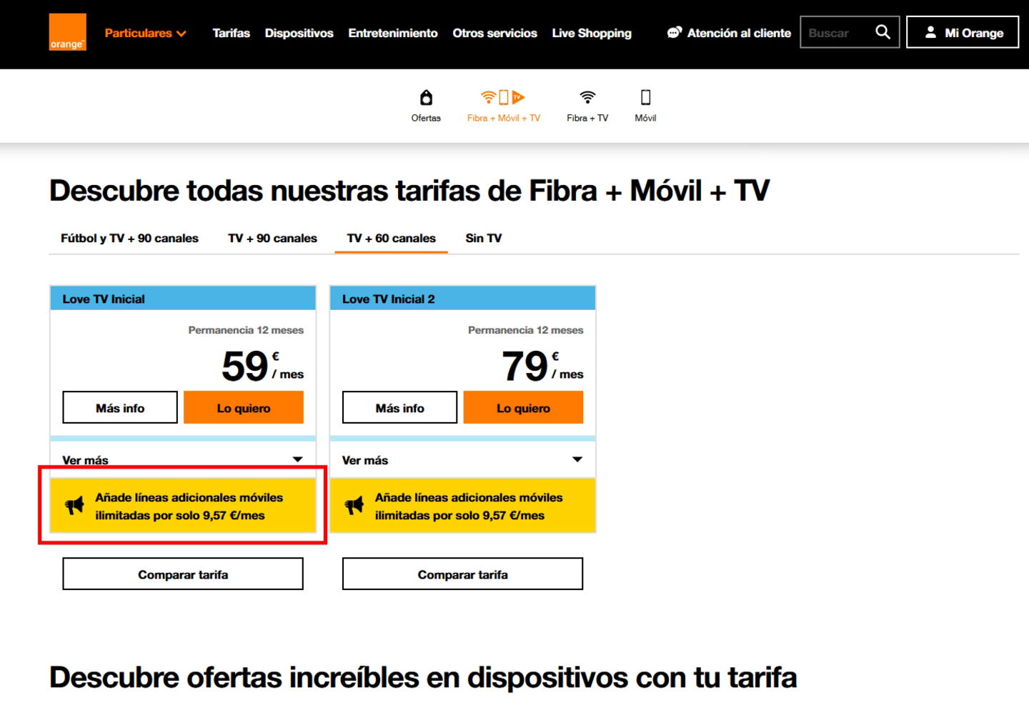 Orange ofrece líneas móviles adicionales de GB ilimitados por menos de 10 euros