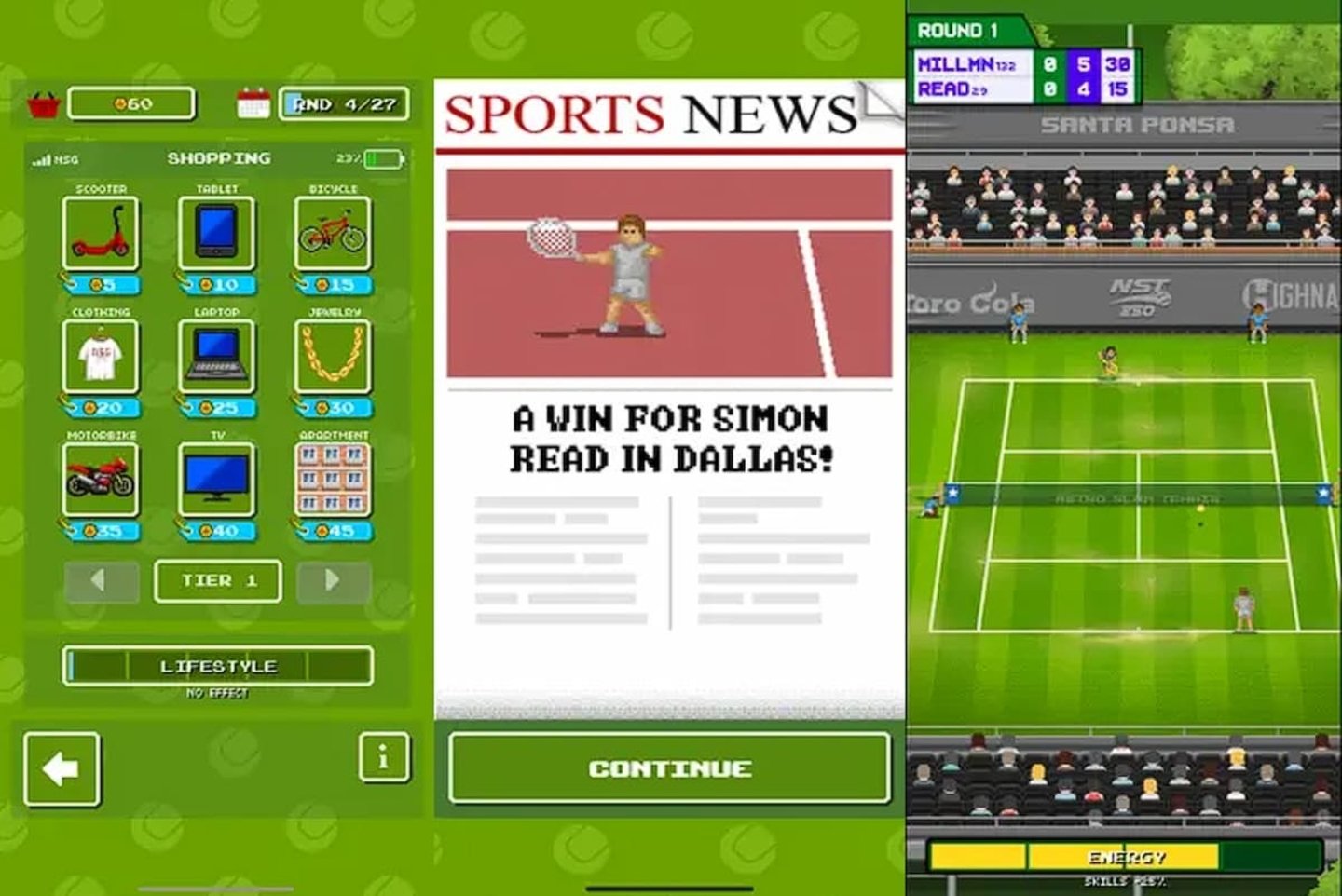De los creadores de Retro Bowl llega ahora Retro Slam Tennis, ya disponible en iOS