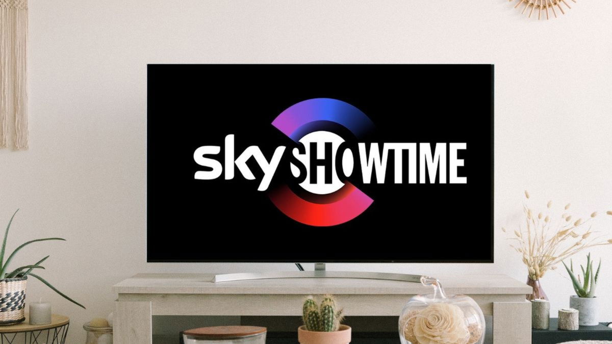 Television with SkyShowtime logo