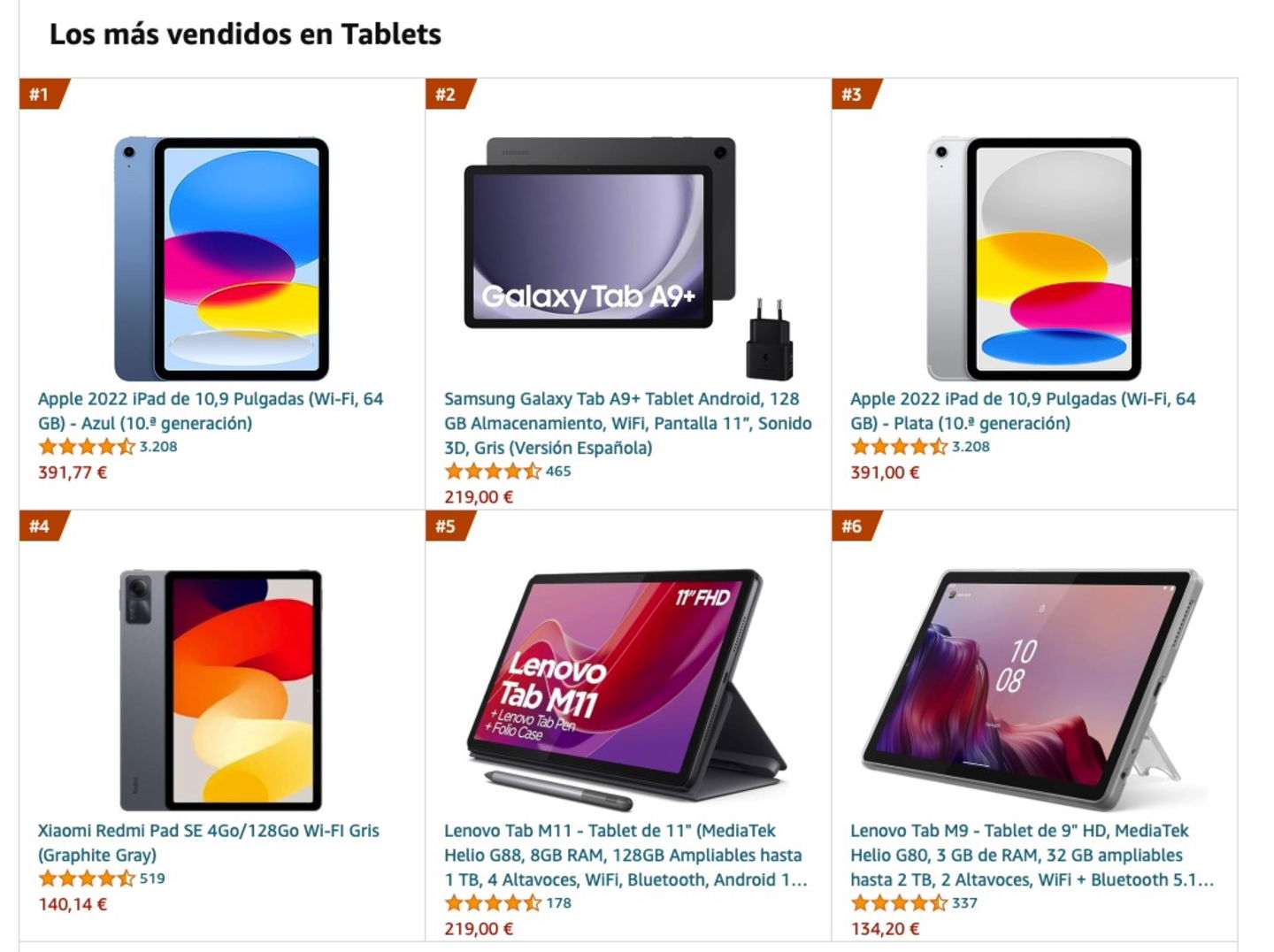 tablet mas vendidas amazon