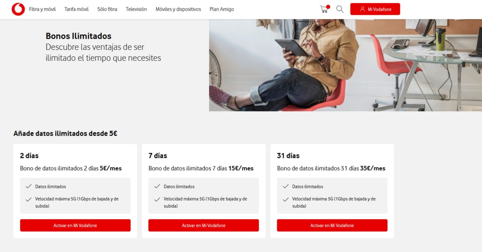 Vodafone estrena tres bonos de datos ilimitados para tener máxima velocidad el tiempo que desees