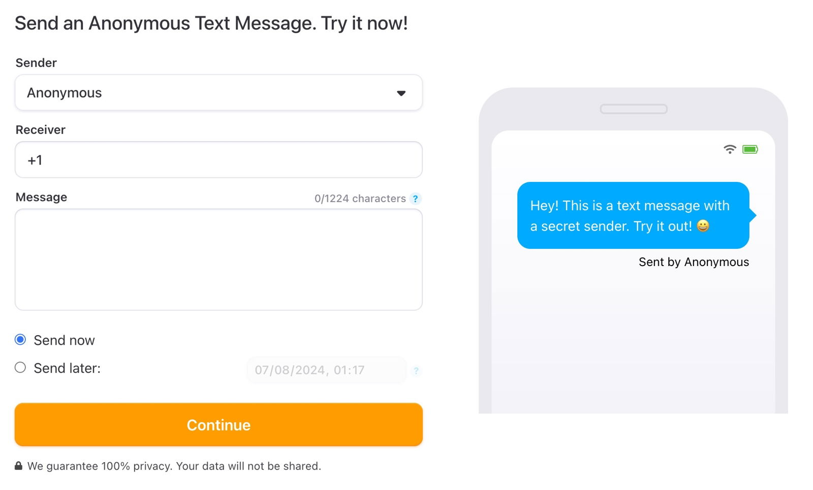 Cómo enviar un SMS con número oculto