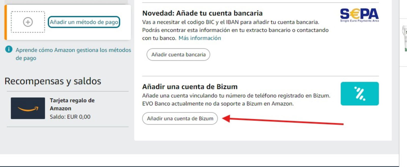 Cómo pagar en Amazon con Bizum