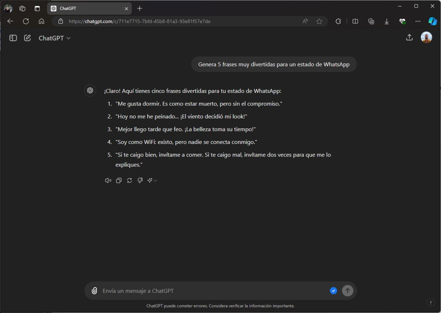Cómo generar frases de WhatsApp usando la Inteligencia Artificial
