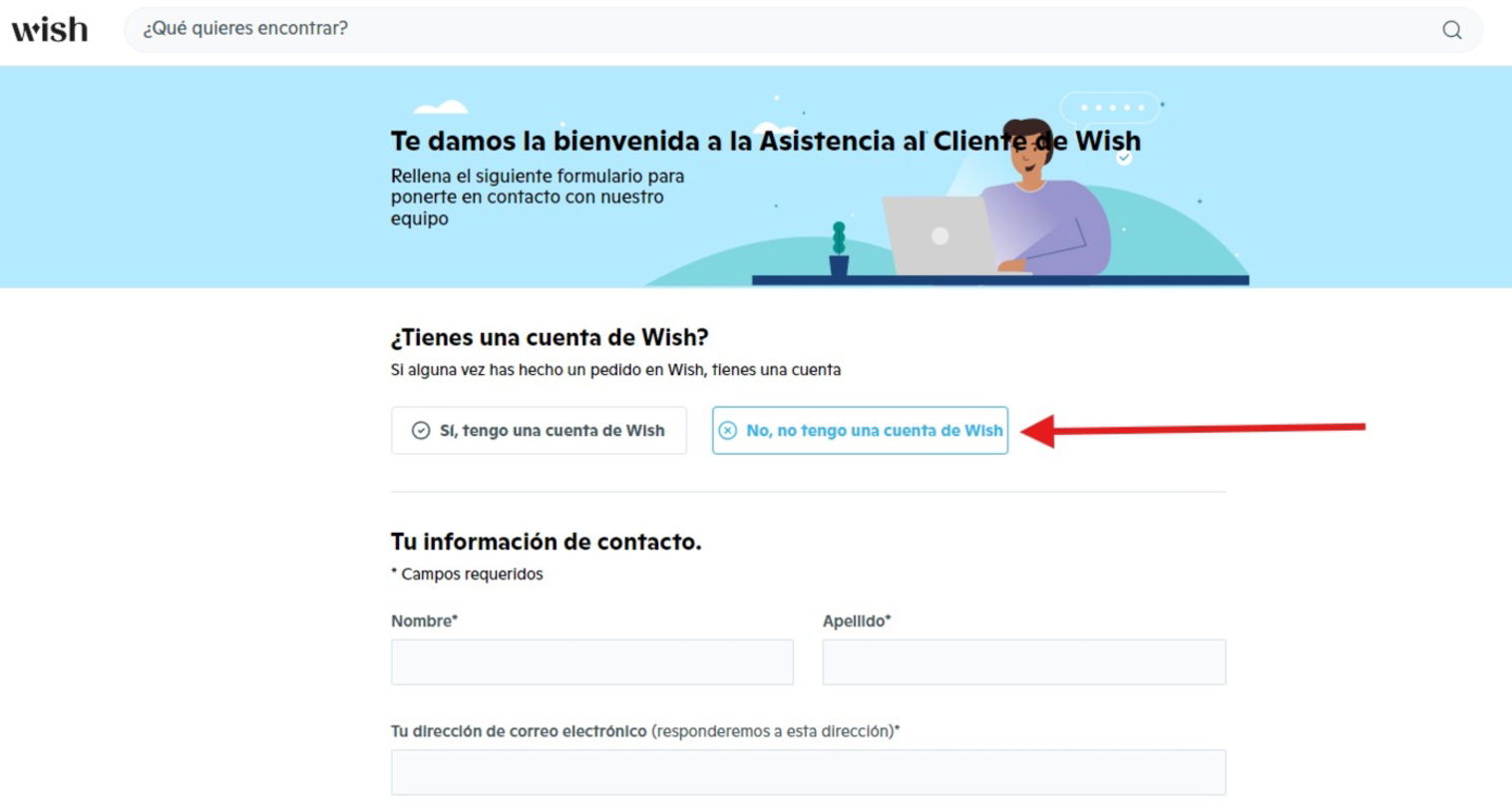 Cómo contactar con Wish para incidencias o devoluciones