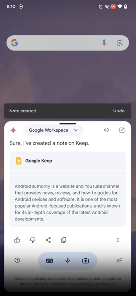 Google Gemini para Android recibirá, muy pronto, extensiones para Google Calendar, Keep, Tasks y Spotify