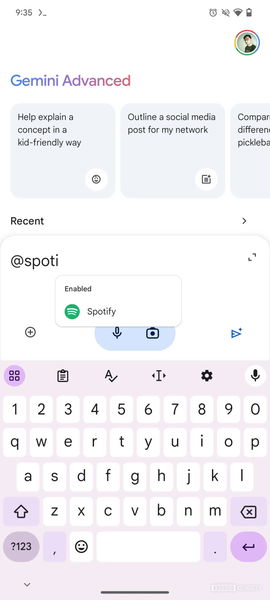 Google Gemini para Android recibirá, muy pronto, extensiones para Google Calendar, Keep, Tasks y Spotify