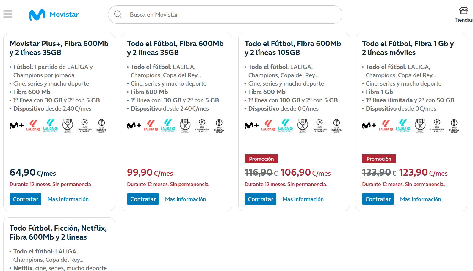 Movistar rebaja el precio de su fibra y móvil con todo el fútbol