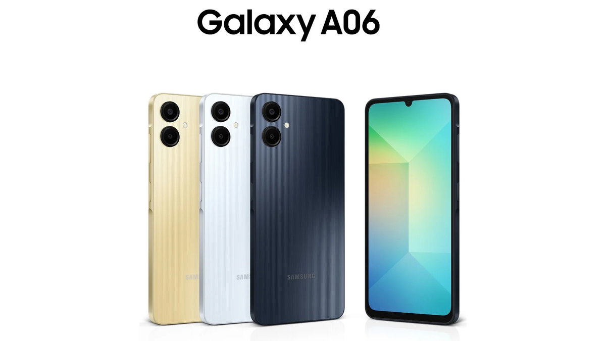 Smartphone Samsung Galaxy A06 con diseño Key Island y pantalla expansiva