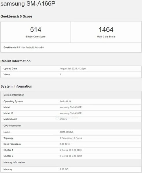 Filtración Samsung Galaxy A16 5G