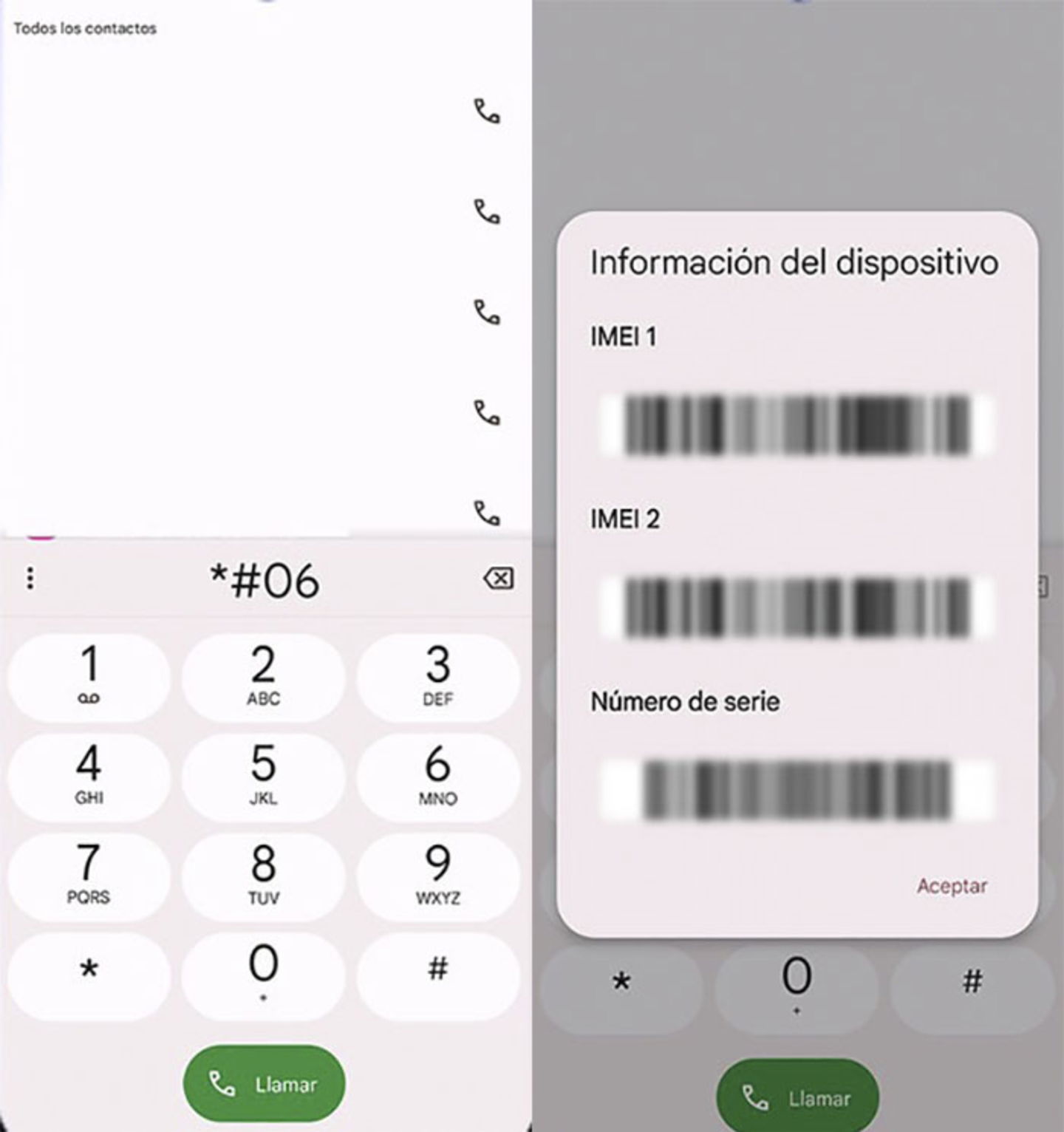 Ver IMEI de Xiaomi utilizando codigo de telefono