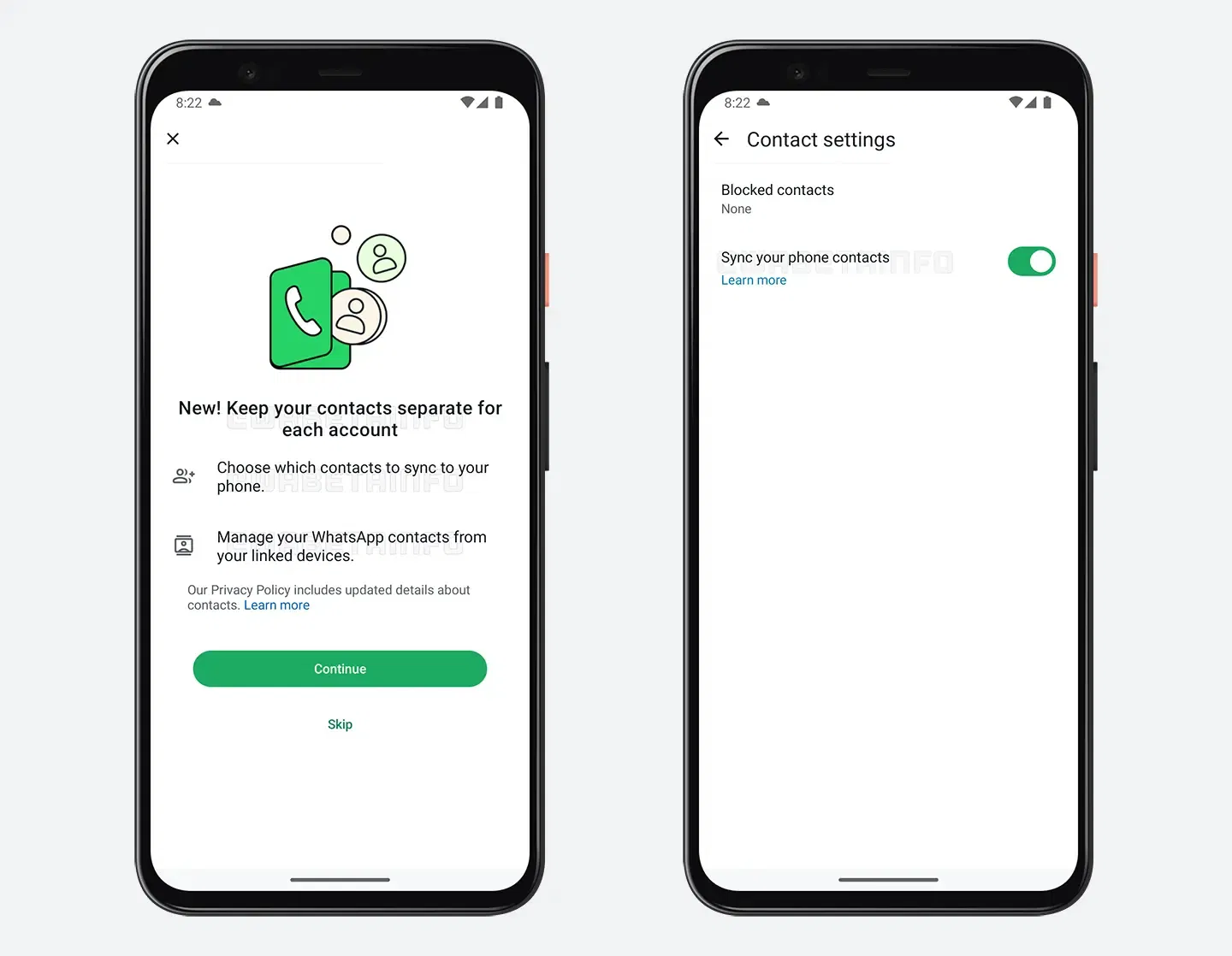 WhatsApp permitirá gestionar la sincronización de contactos y crear listas personalizadas