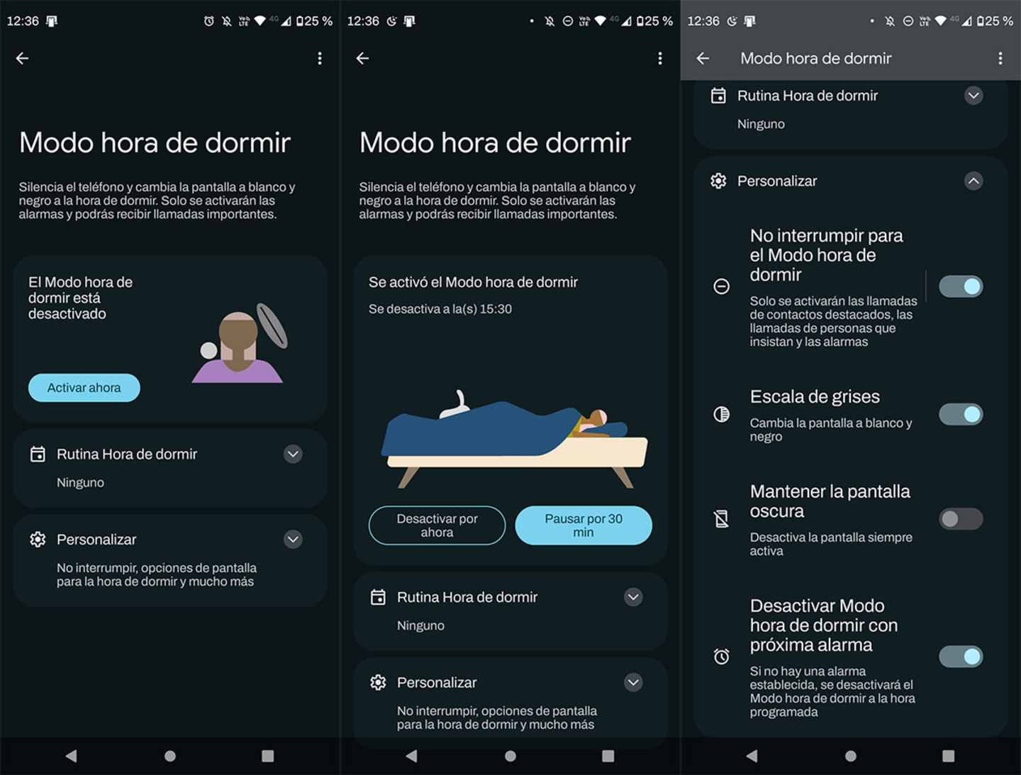 Activar el Modo Hora de dormir en Android