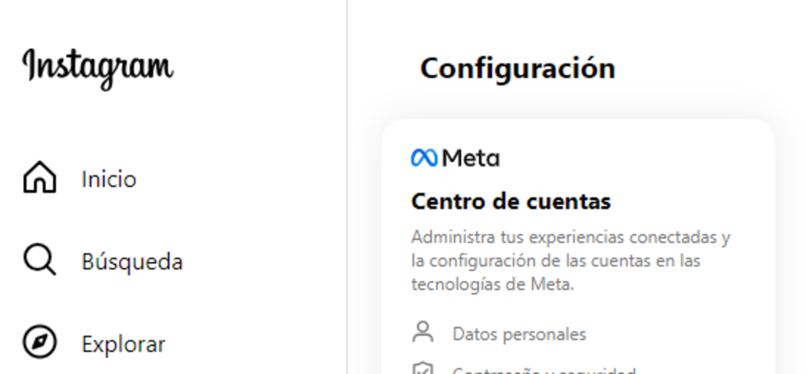 Para cerrar sesión de Instagram en todos los dispositivos debes ir al menú de Configuración