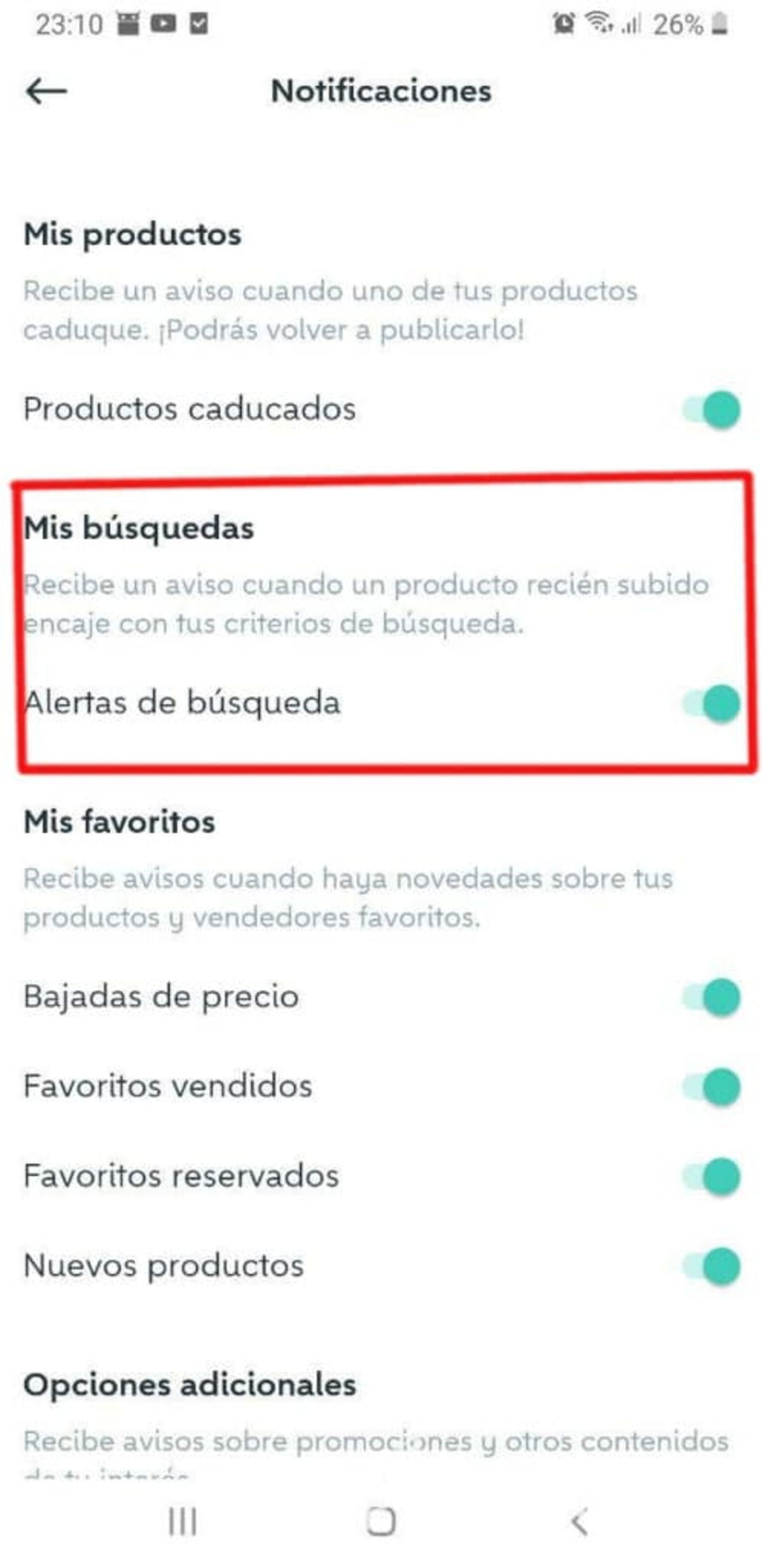 Las alertas de búsqueda en Wallapop pueden avisarte de varias cosas