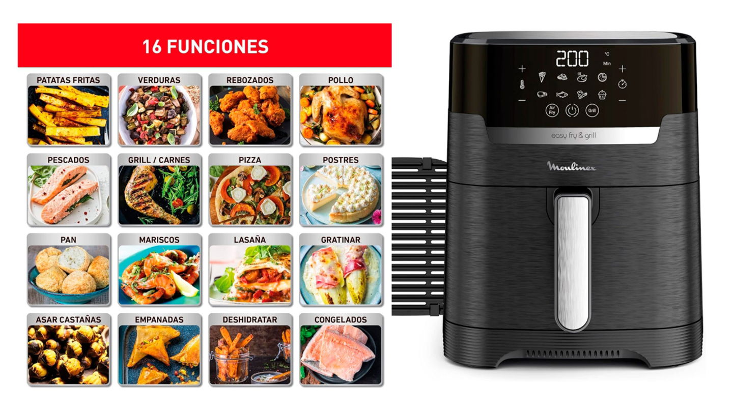 Funciones Moulinex Easy Fry & Grill