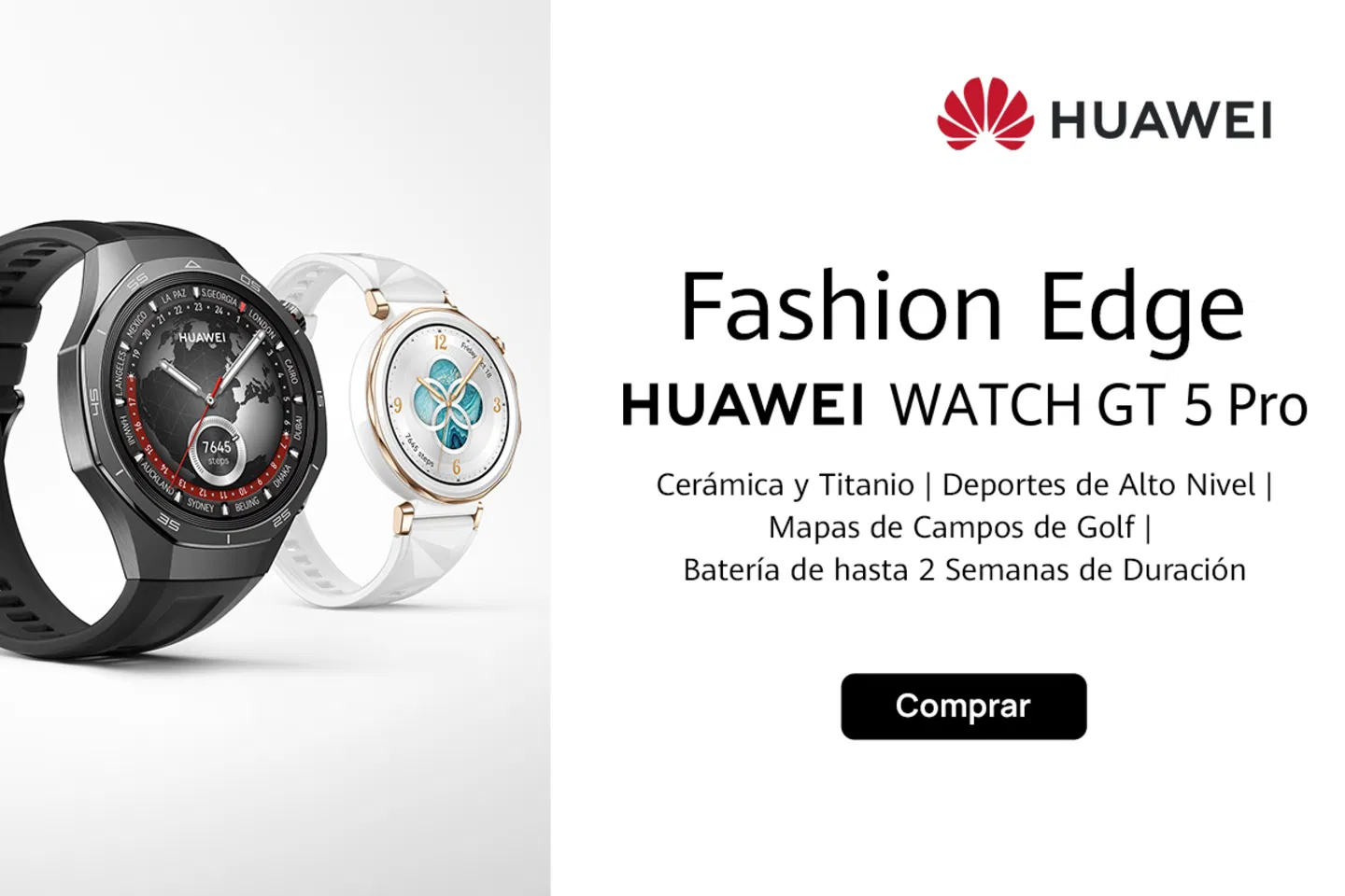 El HUAWEI WATCH GT5 está disponible en su modelo de 42 y 46 milímetros