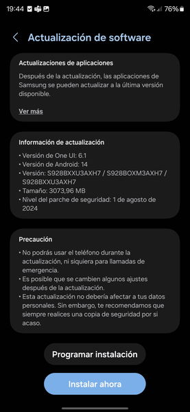 La actualización a One UI 6.1.1 llega a los Samsung Galaxy S24 de Europa cargada de funciones de IA