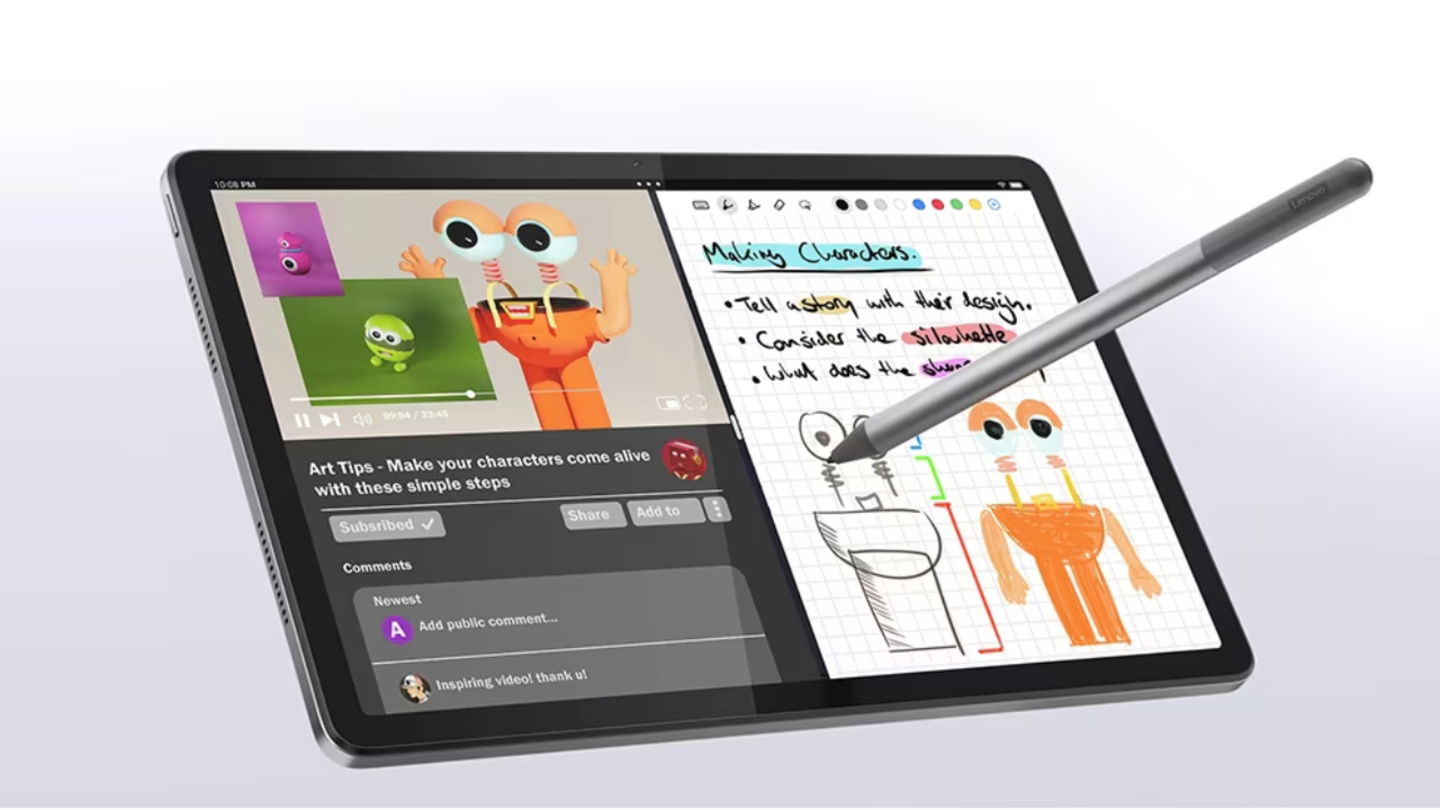 Lenovo Tab M11 con el lápiz óptico