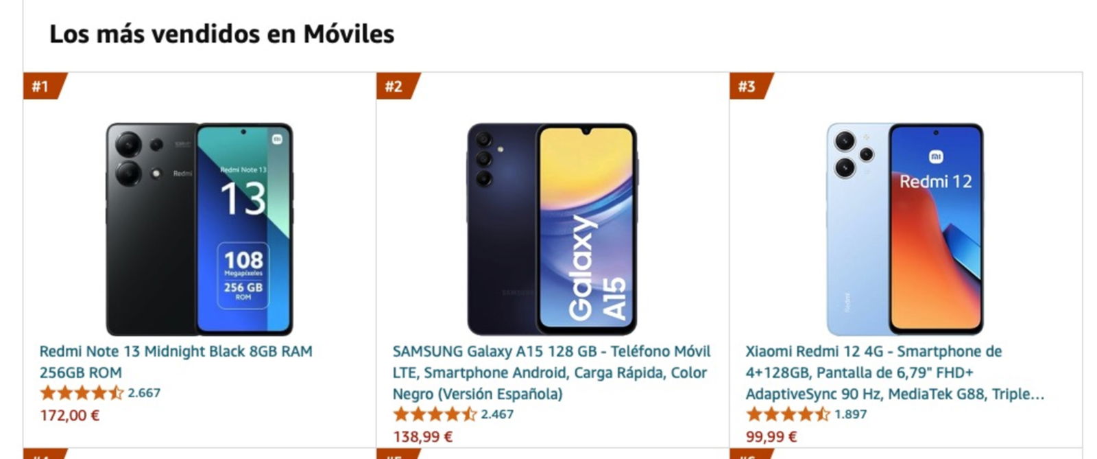 moviles mas vendidos amazon