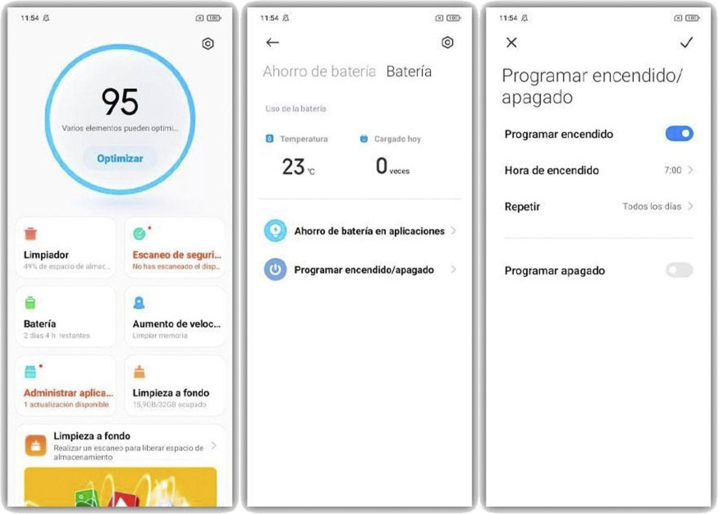 Programar encendido del movil Xiaomi