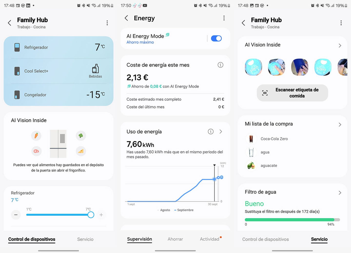 Captura de pantalla de la aplicación SmartThings de Samsung