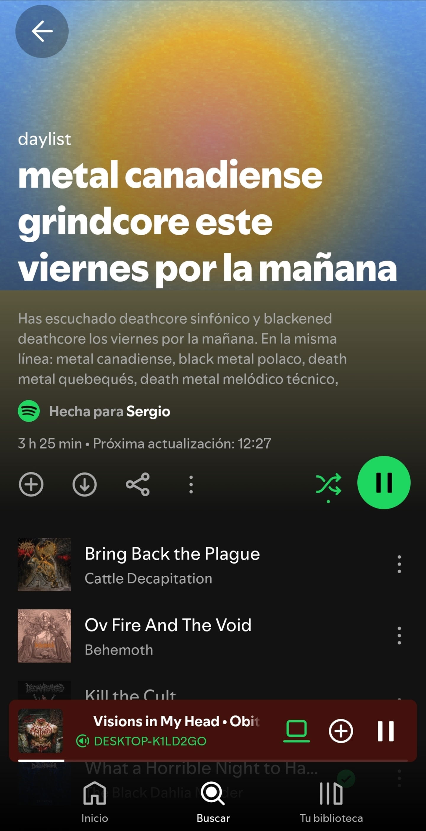 Spotify estrena "Daylist", una lista de reproducción que te ofrece música diferente para cada momento del día