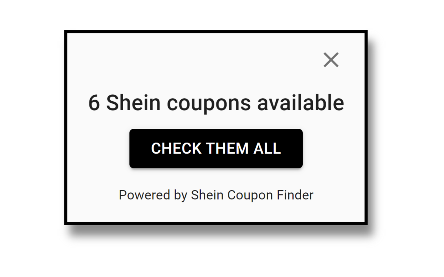 Shein Coupon Finder es una extensión que nos permite acceder a cupones en Shein